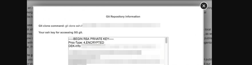 Selecting your RSA key.