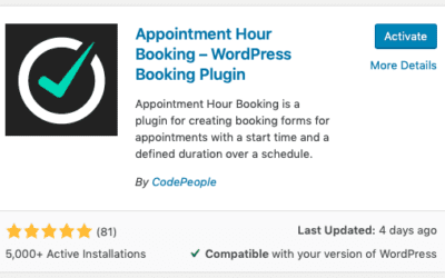 Appointment Hour Booking: Plugin Overview