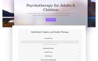 Get a Psychologist Layout Pack for Divi