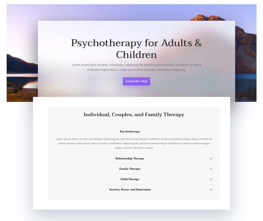 Get a Psychologist Layout Pack for Divi