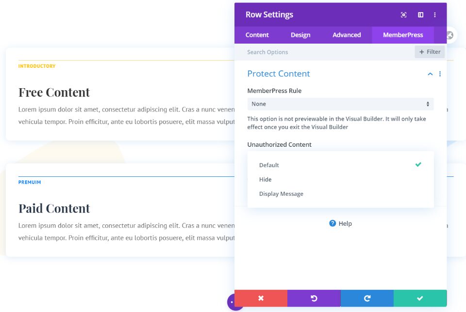 Restricting Access to MemberPress Content on Divi Pages