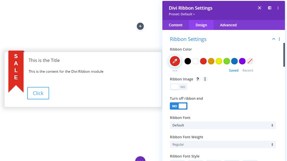 Ribbon Settings