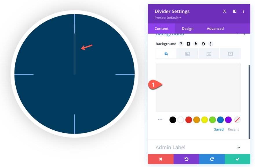 divi animated clock scroll effect