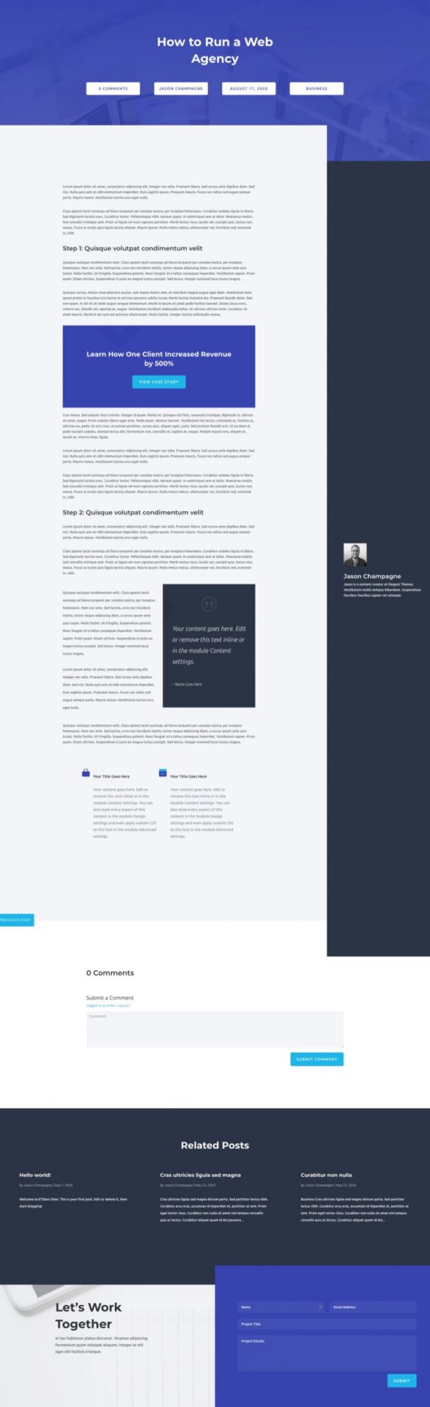 How to Use Global Presets with Divi Layout Blocks to Streamline Blog Post Design