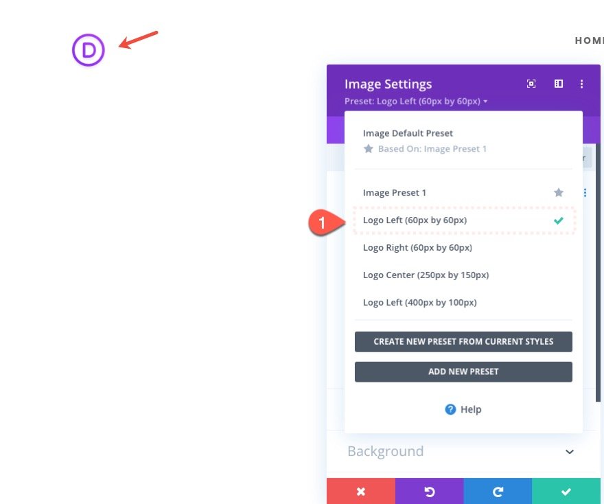 divi logo image global presets