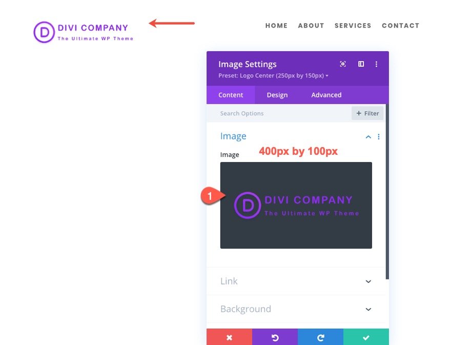 divi logo image global presets