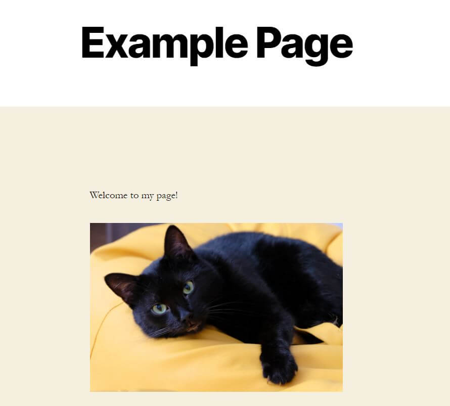 A simple example page.