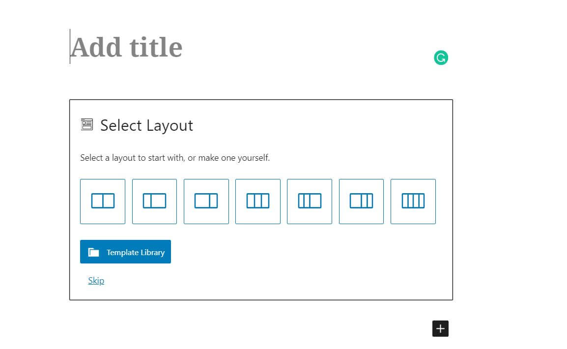 Selecting a page layout.