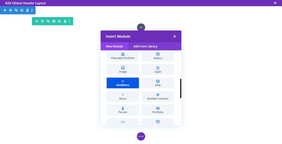 Divi Madmenu with the Divi Theme Builder