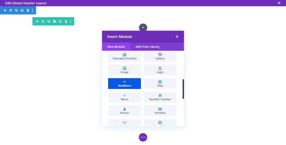 Divi Madmenu with the Divi Theme Builder