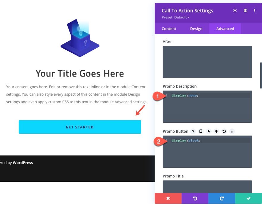 divi sticky cta menu on scroll