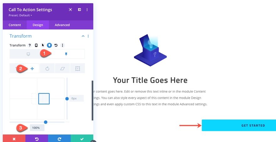 divi sticky cta menu on scroll