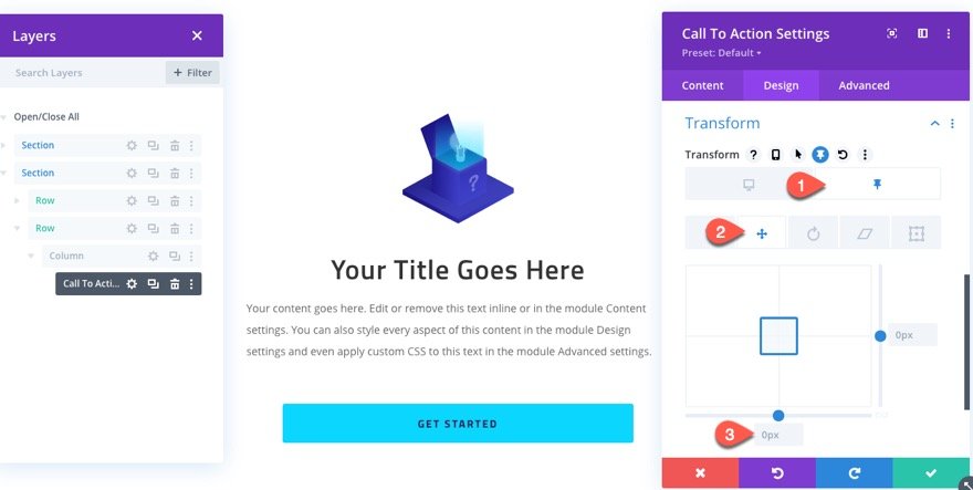 divi sticky cta menu on scroll