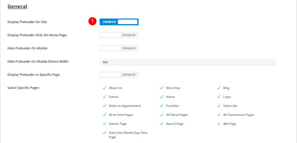 DP Preloader General Options