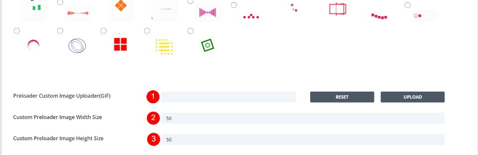DP Preloader Image Settings