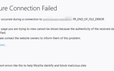 How to Fix the “PR_END_OF_FILE_ERROR” Secure Connection Error