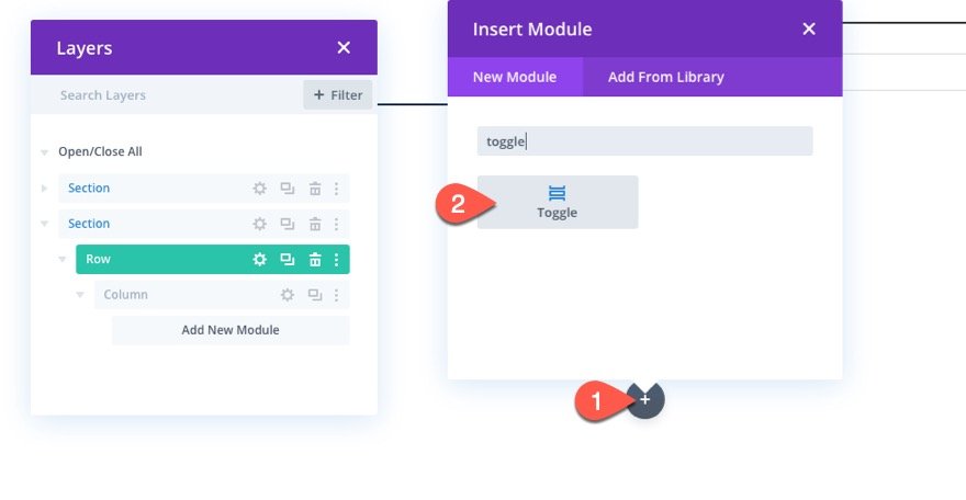 insert divi modules or rows into other modules