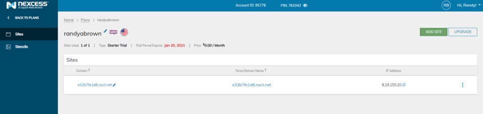 Nexcess Dashboard