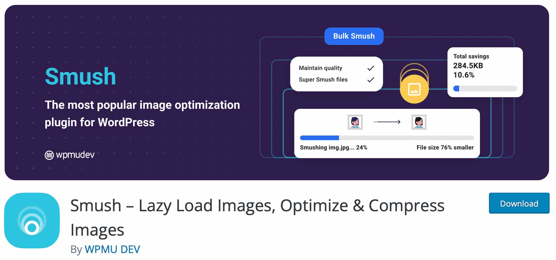 The WP Smush plugin