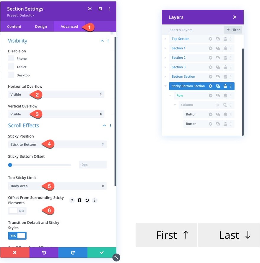 How to Add Sticky Page Navigation Links (Next, Previous, First, Last) to Divi Sections