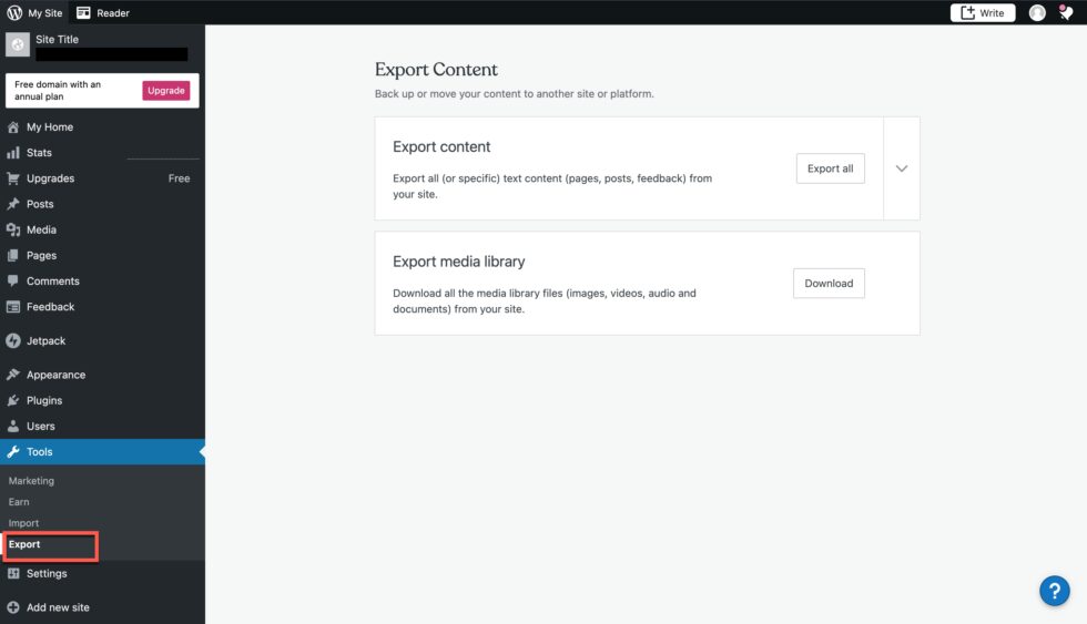 How to Use the WordPress Export Tool Ask the Egghead, Inc.