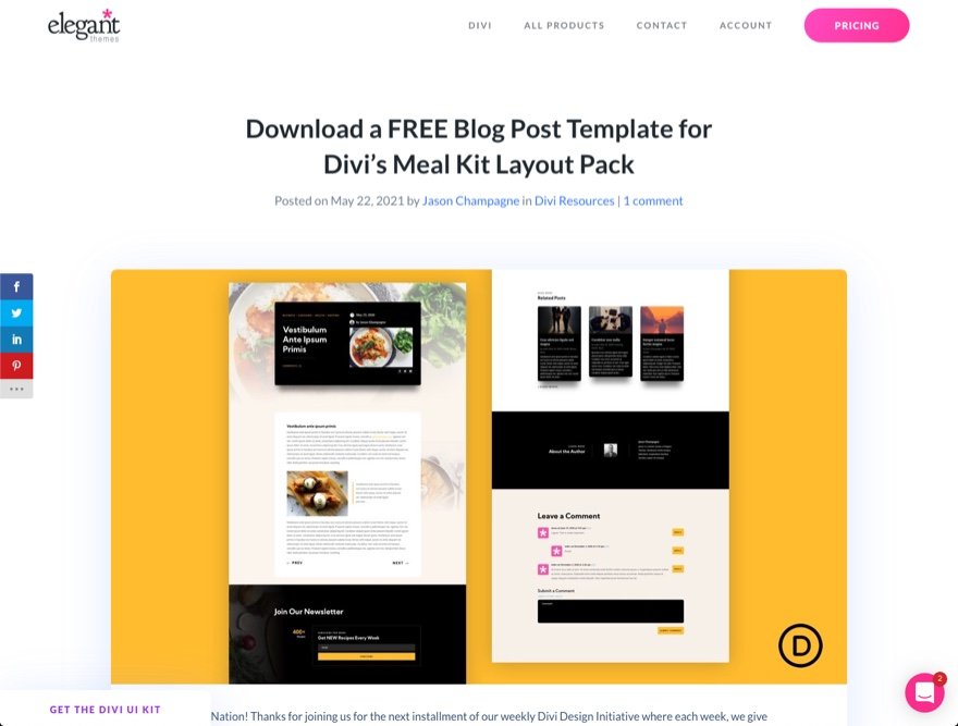 How to Create a Sticky Post Navigation Bar in Divi