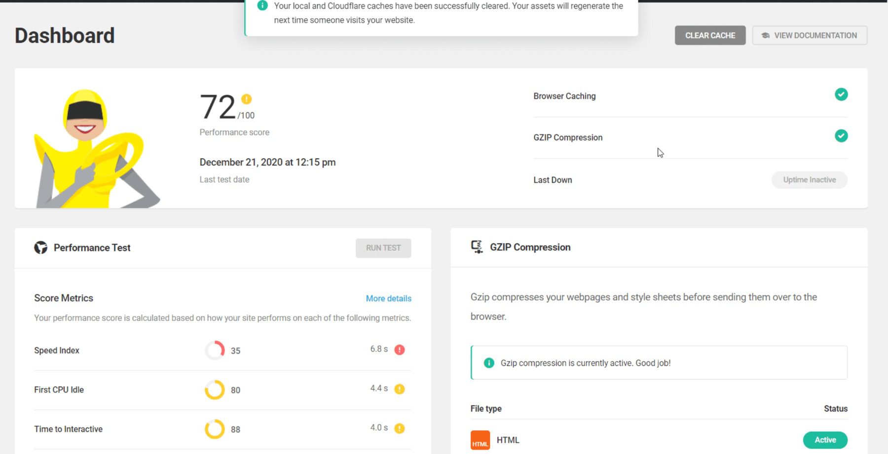 Hummingbird dashboard