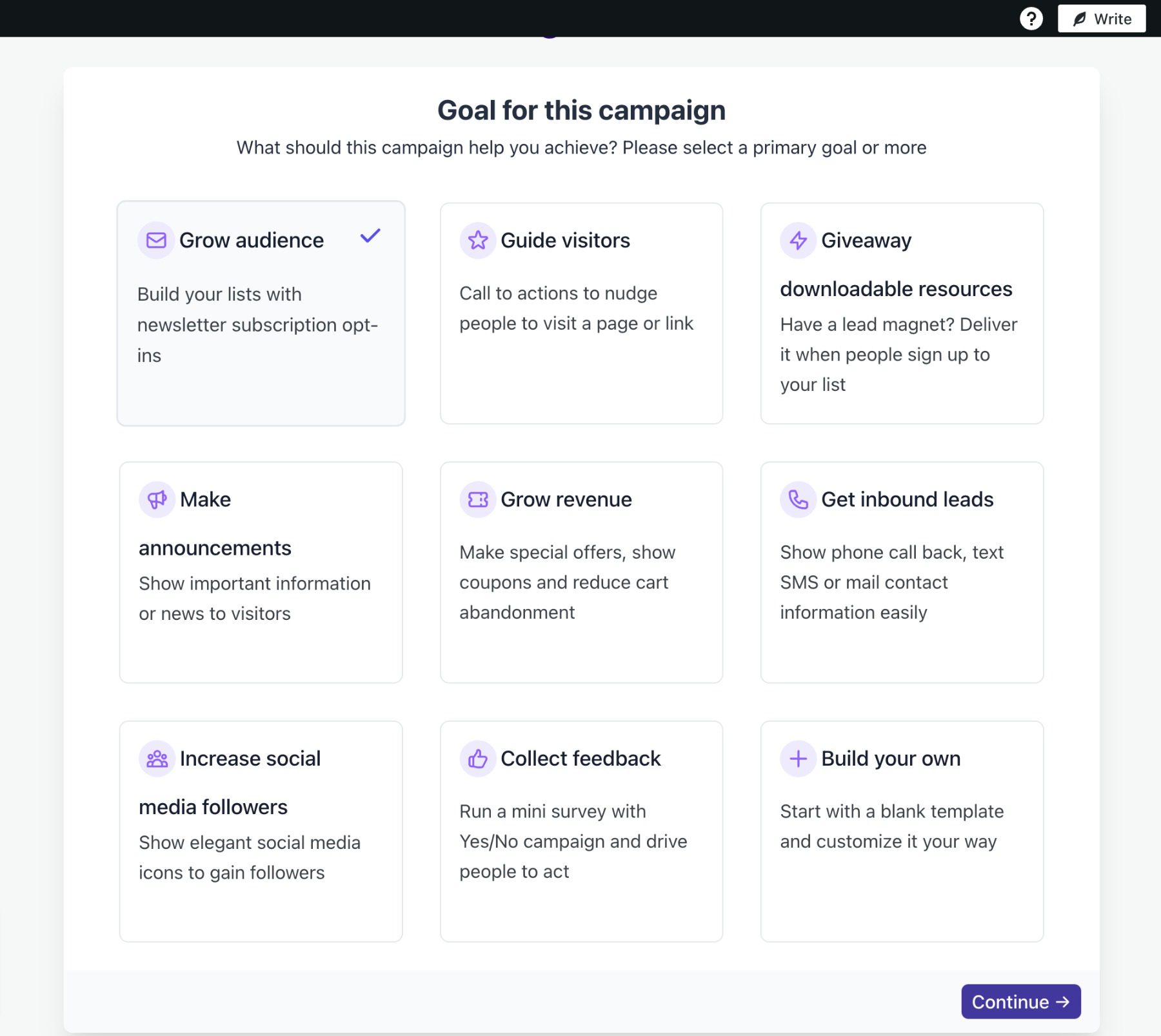 Icegram settings page