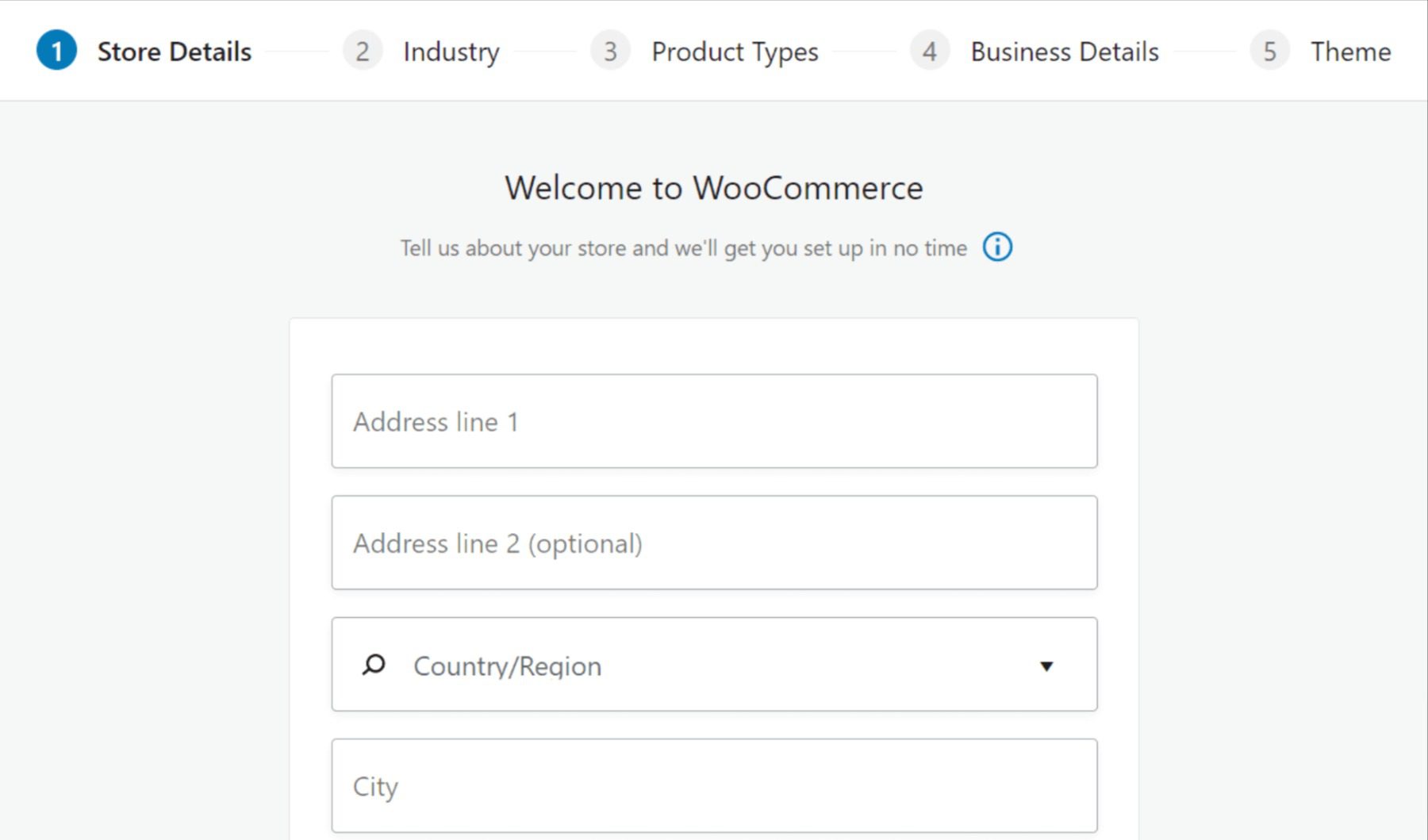 Setting up a store using WooCommerce