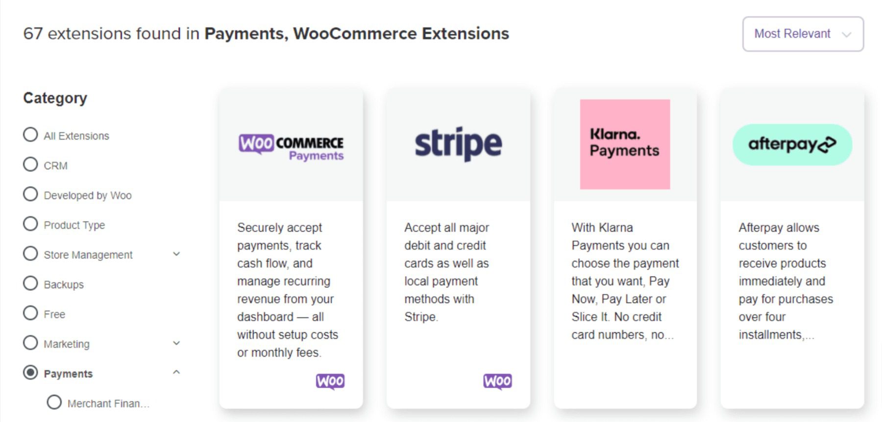 WooCommerce payment extensions