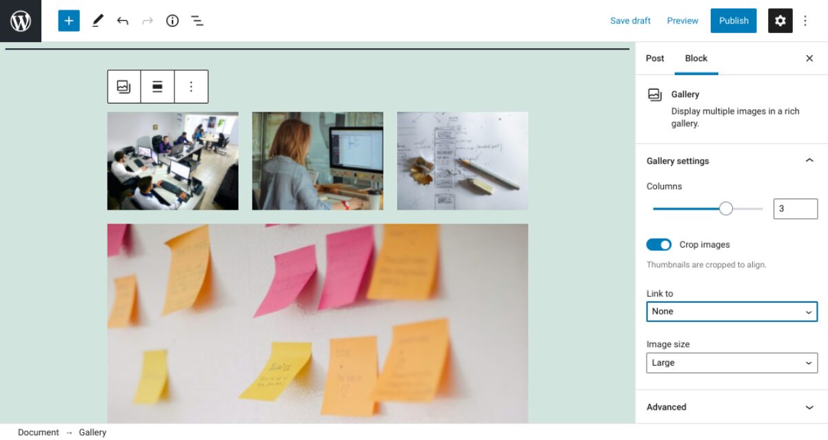 How to Use the WordPress Gallery Block
