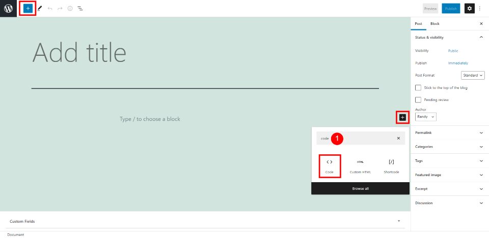 How to Use the WordPress Code Block