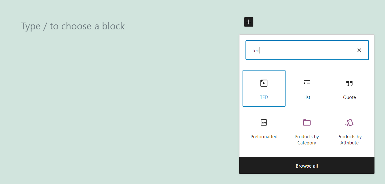 How to Use the WordPress TED Embed Block