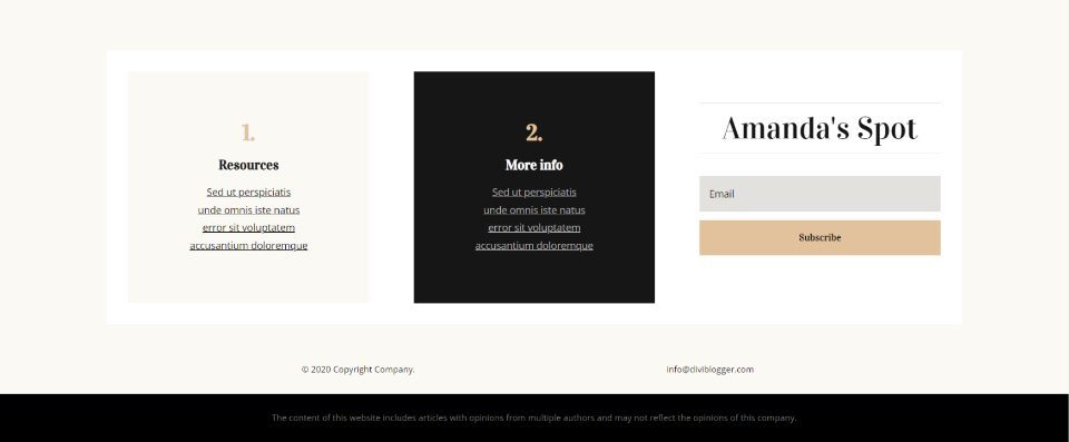 3 Ways to Add a Disclaimer to the Divi Footer