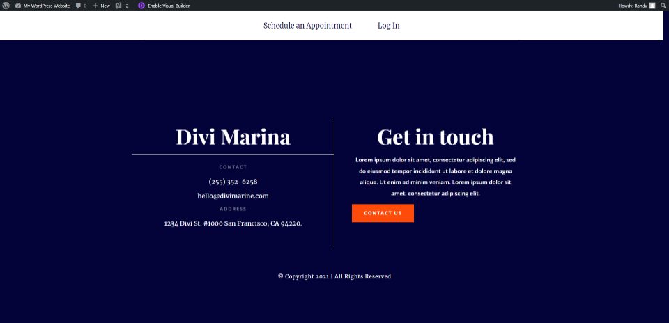How to Build a Fullscreen Footer with Divi