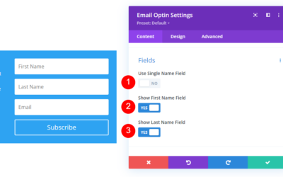 8 Built-In Layout Possibilities for Divi’s Email Optin Module