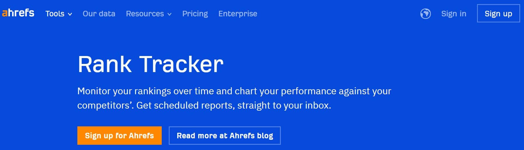 Ahrefs rank tracker. 