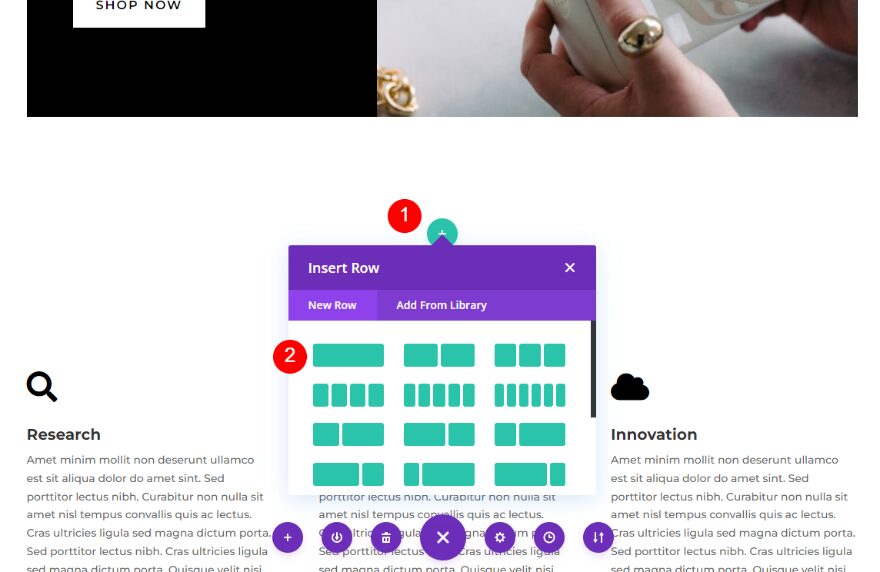 Add a New Divi Testimonial Section and Row