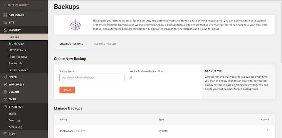 siteground site tools