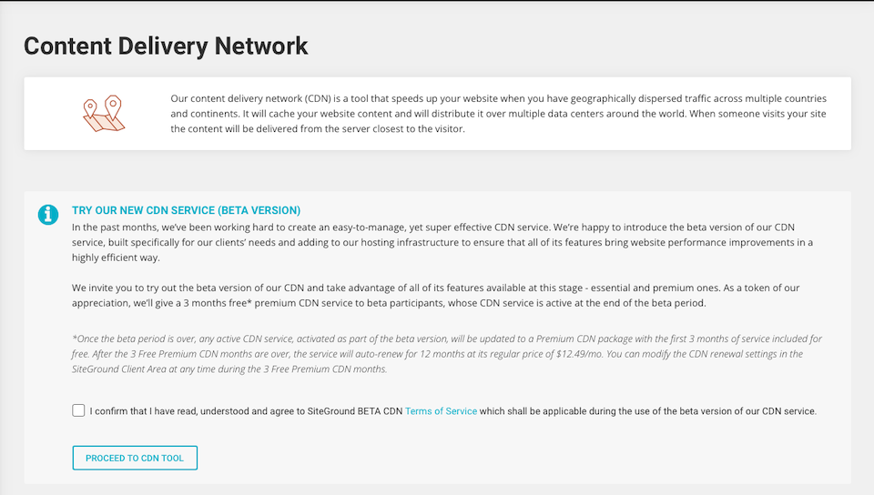 siteground cdn and site speed options