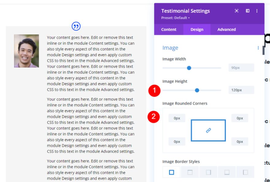 Responsive Testimonial Scenario One Styling