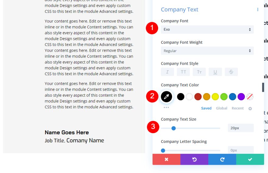 Responsive Testimonial Scenario One Styling