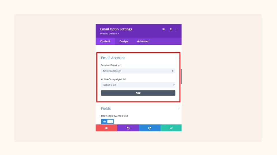 Set Up Your Email Account in Divi’s Email Optin Module