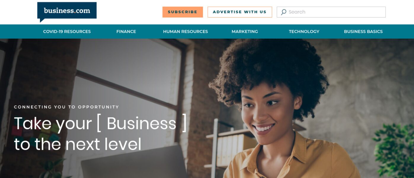 The Business.com website.