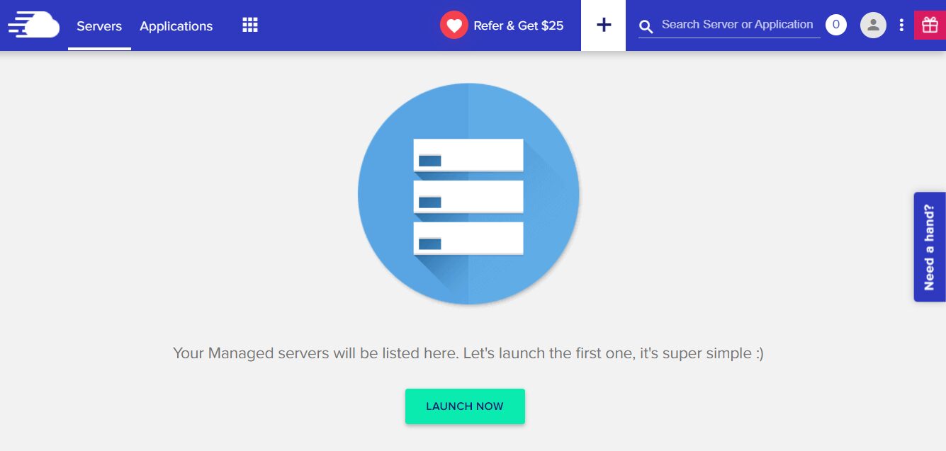 The Cloudways Servers page