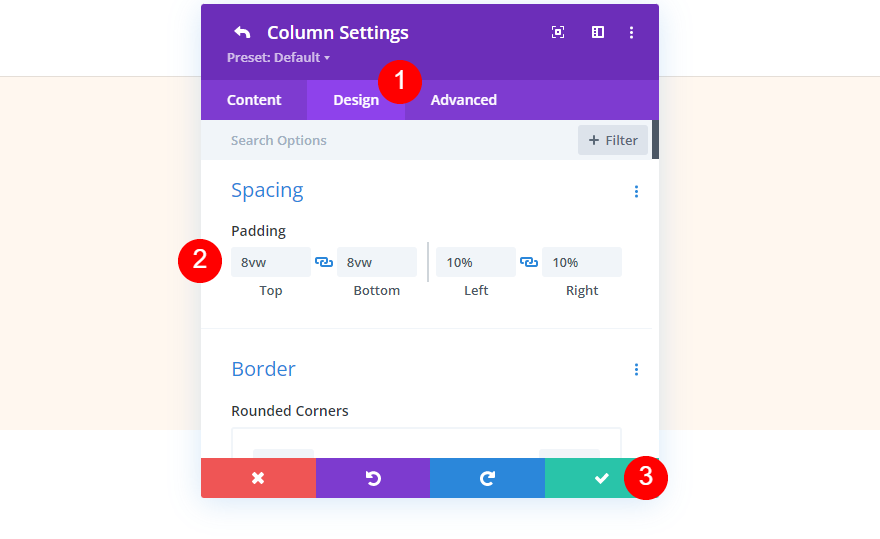 Column Settings