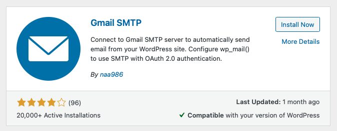 smtp wordpress