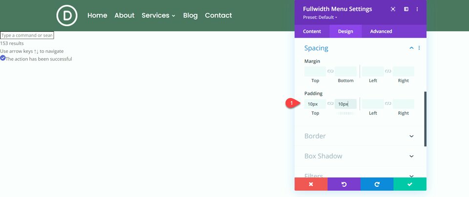 Divi Fullwidth vs Regular Menu Module Fullwidth Add Padding