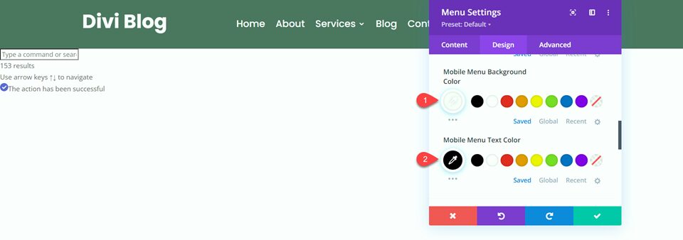 Divi Fullwidth vs Regular Menu Module Regular Menu Mobile Settings