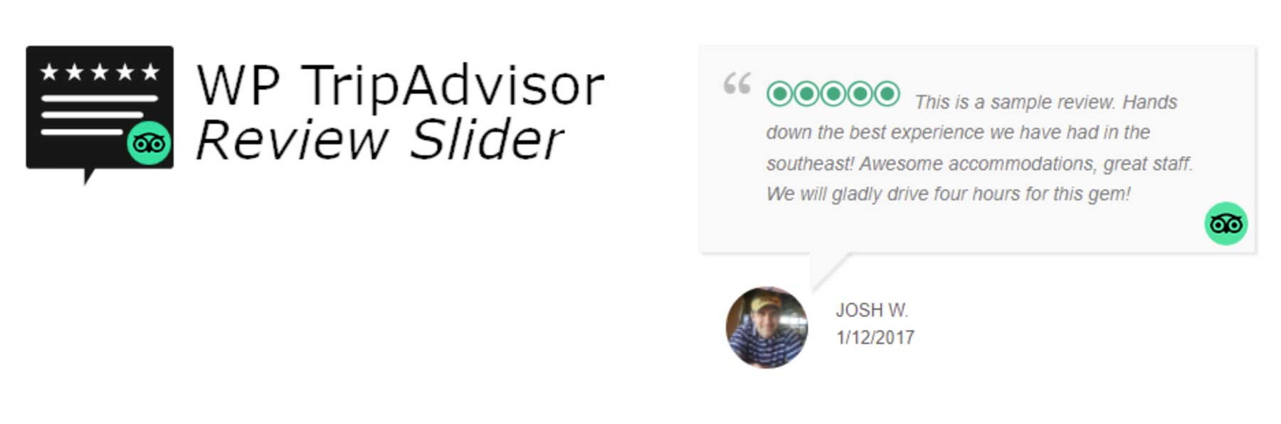 WP TripAdvisor Review Slider plugin